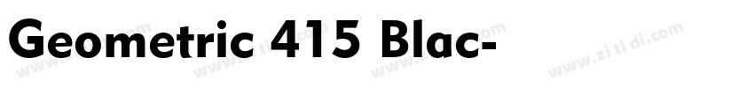 Geometric 415 Blac字体转换